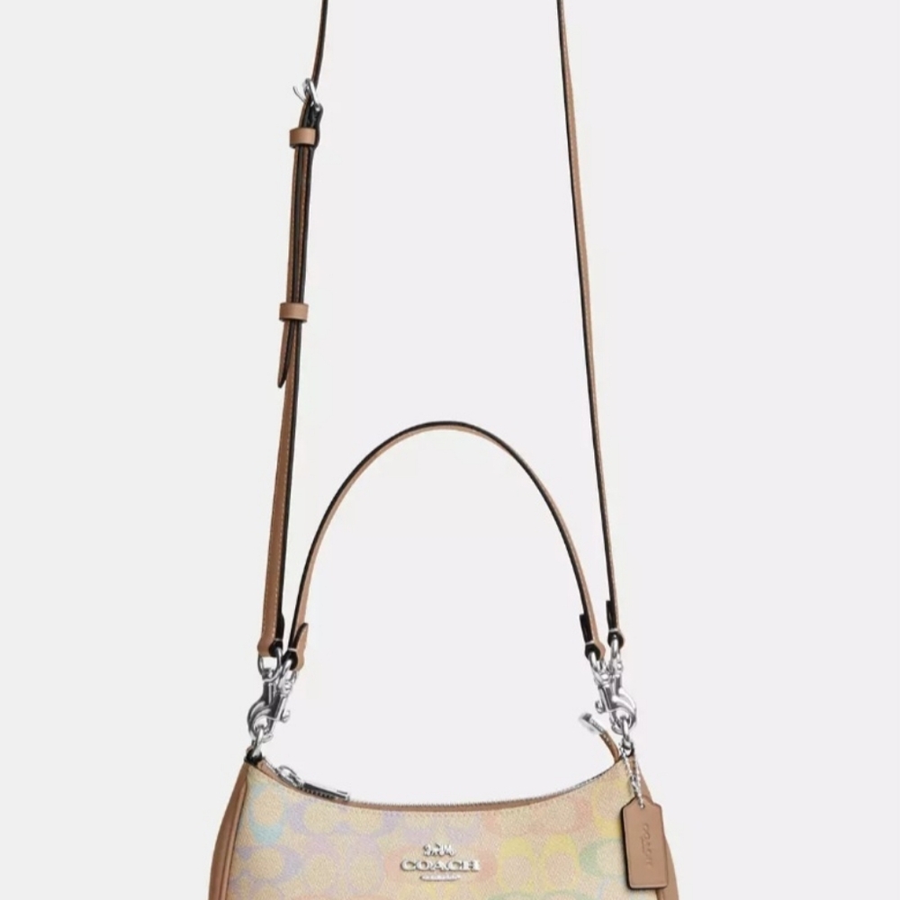 Coach Teri Rainbow Signature Print Shoulder Bag - Picture 5 of 6